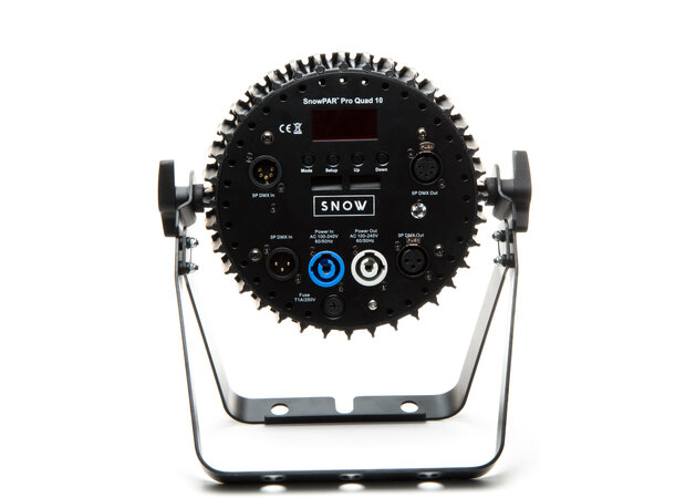 SnowPAR Pro Quad 10 10x8W Quad LED RGBW PC I/O,3&5 Pin DMX